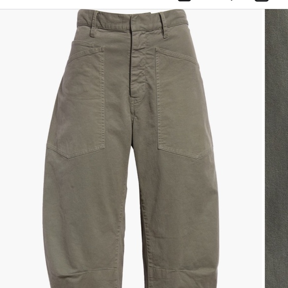 Nili Lotan Shon Crop Stretch Pant in Admiral Green - Picture 4 of 8